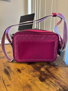 Michael Kors Hot Pink Signature Canvas Crossbody